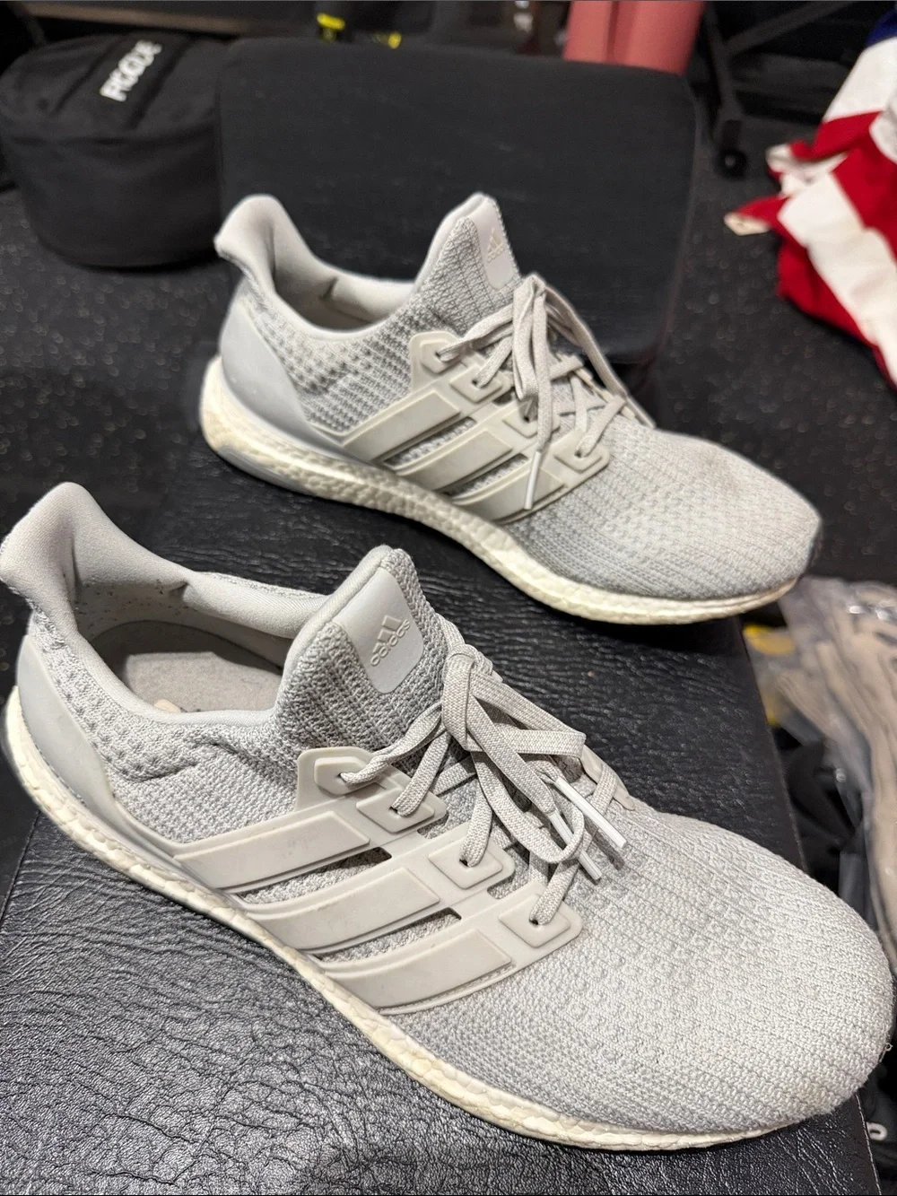 Adidas Ultraboost 1.0 Light Gray Knit Running Shoes